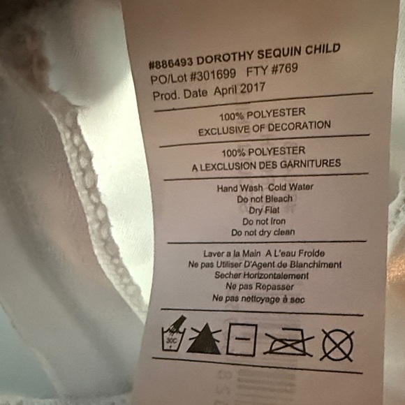 Kids' The Wizard of OZ Dorothy Dress size medium Costume bluewhite Gingham dress - Picture 4 of 10